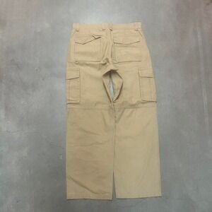 Y2K old navy men's tan surplus military cargo pants wide leg baggy 38
